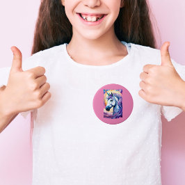 Kosmische Lila Einhorntaste Button