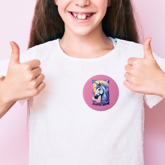 Kosmische Lila Einhorntaste Button