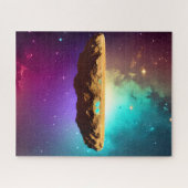 Kosmische Lila Galaxie Floating Asteroidplateau Puzzle (Horizontal)