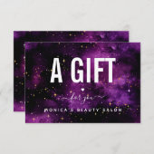 Kosmische Lila Galaxie Night Beauty Salon Glitzern (Vorne/Hinten)