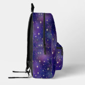 Kosmische Lila Galaxiestars Bedruckter Rucksack (Links)