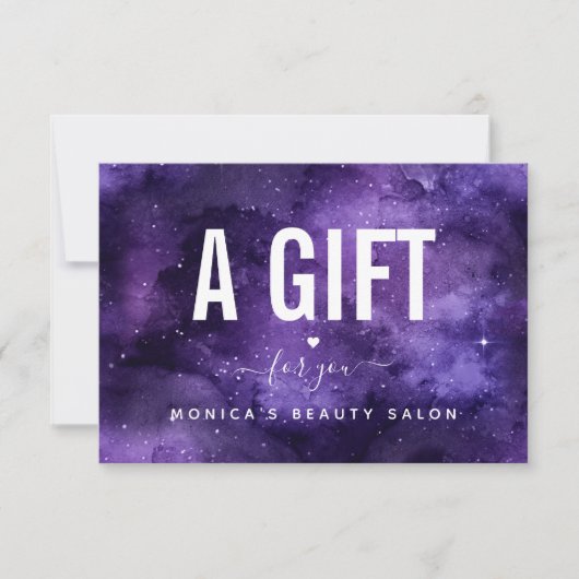 Kosmische Lila Galaxy Night Sky Beauty Salon Makeu (Vorderseite)