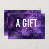 Kosmische Lila Galaxy Night Sky Beauty Salon Makeu (Vorne/Hinten)