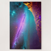 Kosmische Lila Kometenaufnahmen über den Himmel Puzzle (Vertikal)
