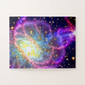 Kosmische Lila Magie Crazy Feier in Galaxie Puzzle (Horizontal)