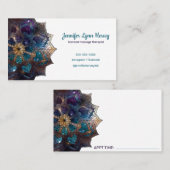 Kosmische Lila Mandala-Massagetherapie Visitenkarte (Vorne/Hinten)