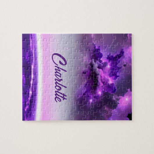 Kosmische Lila Stunden im fantastischen Fun Solar  Puzzle (Horizontal)