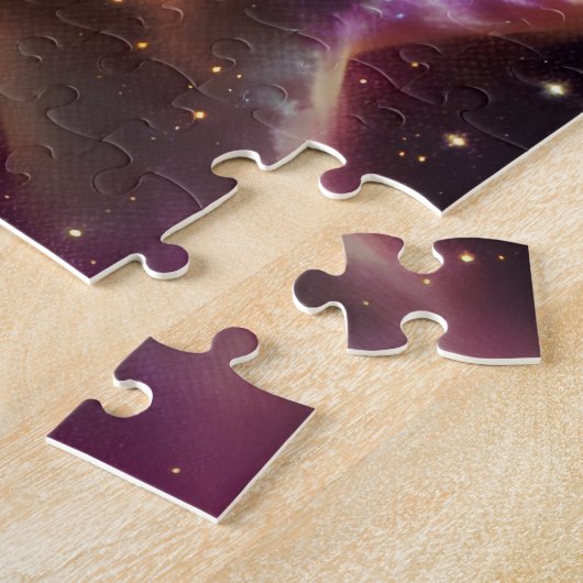 Kosmische lila- und gelbe Pasten im Sonnensystem Puzzle (Seite)