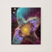 Kosmische lila- und gelbe Pasten im Sonnensystem Puzzle (Vertikal)