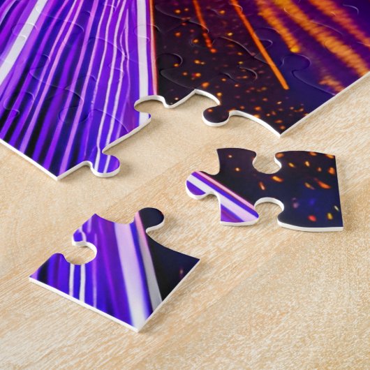 Kosmische Lila Zeit Auf dem Highway in die Mars Puzzle (Seite)