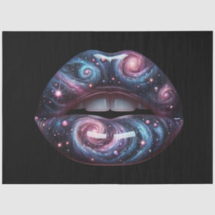 Kosmische Lippen Pop Art Surrealismus Dekoupage Seidenpapier
