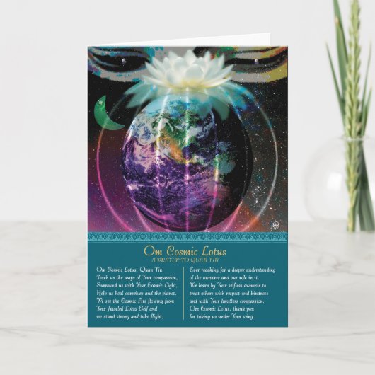 Kosmische Lotus-Karte Karte (Vorderseite)