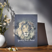 KOSMISCHE LÖWE-KÖNIG | kundenspezifische Feiertagskarte