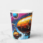 Kosmische Luftschiff Pappbecher (Links)
