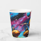 Kosmische Luftschiff Pappbecher (Vorderseite)