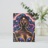 Kosmische Majestät Afrozentrische Strahlung Postkarte (Stehend Vorderseite)