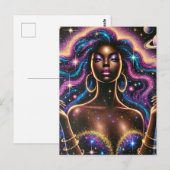 Kosmische Majestät Afrozentrische Strahlung Postkarte (Vorne/Hinten)