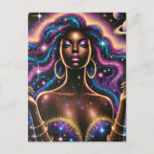 Kosmische Majestät Afrozentrische Strahlung Postkarte (Vorderseite)