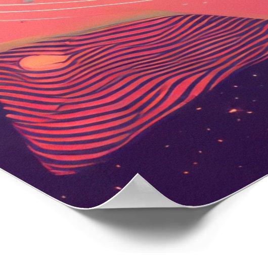 Kosmische Majestät: Der strahlende Tiger Poster (Ecke)