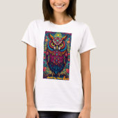 Kosmische Mandala-Eule T-Shirt (Vorderseite)