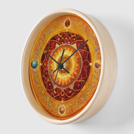 "Kosmische Mandalase: Planetenzeitmesser" Uhr (Winkel)