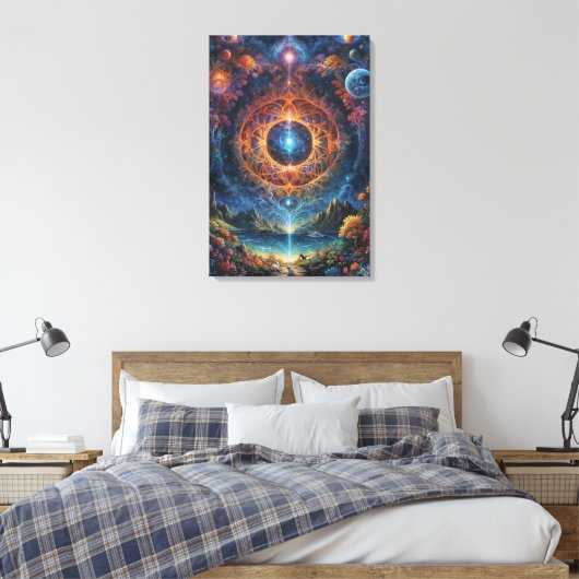 "Kosmische Meditation" Leinwanddruck (Insitu (Schlafzimmer))