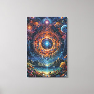 "Kosmische Meditation" Leinwanddruck