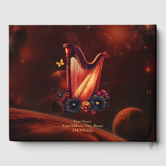 Kosmische Melodie, die Magie der Harfe. Gästebuch (Rückseite)