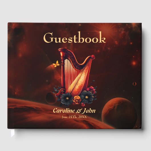 Kosmische Melodie, die Magie der Harfe. Gästebuch (Vorderseite)