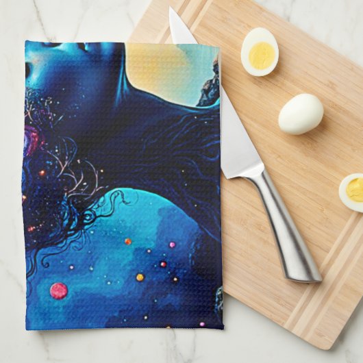 Kosmische Mindscape Art Geschirrtuch (Viertel Falte)