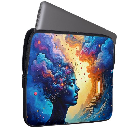 Kosmische Mindscape Art Laptopschutzhülle (Vorne Rechts)