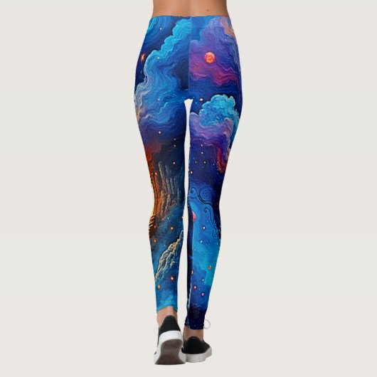 Kosmische Mindscape Art Leggings (Rückseite)