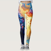 Kosmische Mindscape Art Leggings (Vorderseite)