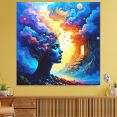 Kosmische Mindscape Art Leinwanddruck (Insitu (Wohnzimmer))