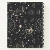 Kosmische Mondsterne Astrologisches Zodiak Notizblock (Rückseite)
