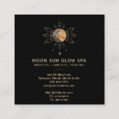 *~* Kosmische Moon Beams Sonnenlicht Schwamm Energ Quadratische Visitenkarte (Rückseite)