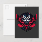 Kosmische Moth - Art Folklore Mothman Postkarte (Vorne/Hinten)