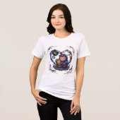 Kosmische Mutterschaft Astronautenliebe Tri-Blend Shirt (Vorderseite voll)