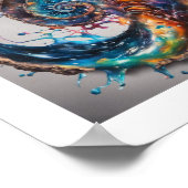 Kosmische Nautilus-Muschel Poster (Ecke)