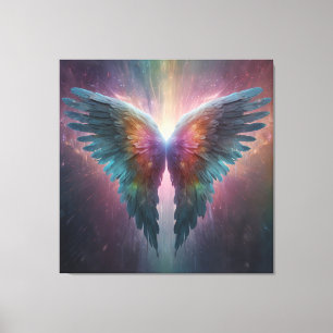 *~*Kosmische Neonblasen Angel Wings AP78 Leinwanddruck