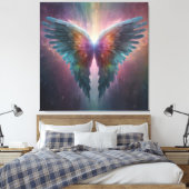 *~*Kosmische Neonblasen Angel Wings AP78 Leinwanddruck (Insitu (Schlafzimmer))