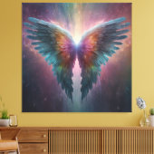 *~*Kosmische Neonblasen Angel Wings AP78 Leinwanddruck (Insitu (Wohnzimmer))