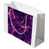 Kosmische Netz Große Geschenktüte (Rückseite Schrägansicht)