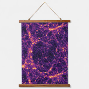 Kosmische Netz Wandteppich Mit Holzrahmen