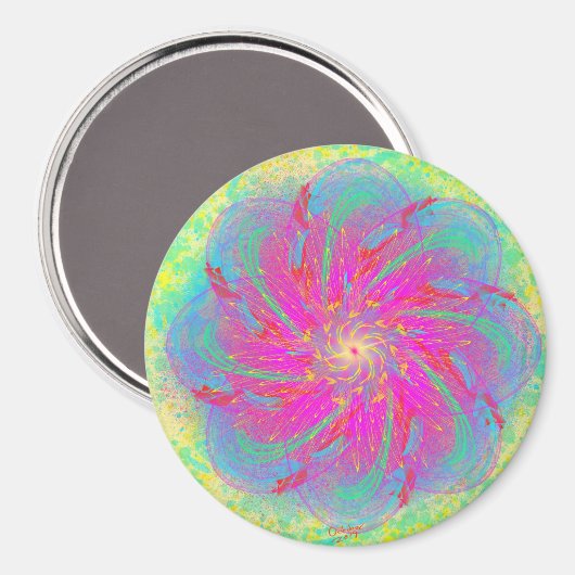 Kosmische Oase durch Power Blume Magnet (Vorderseite/Rückseite)