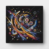 Kosmische Orbit Geometrie - Abstrakte Kreise- und  Fotoplatte (Vorderseite)