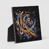 Kosmische Orbit Geometrie - Abstrakte Kreise- und  Fotoplatte (Vorderseite)