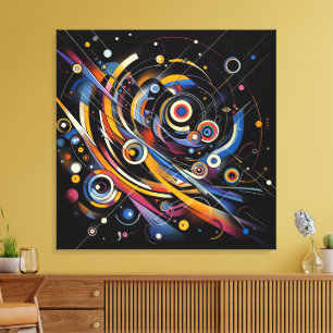 Kosmische Orbit Geometrie - Abstrakte Kreise- und Leinwanddruck