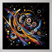 Kosmische Orbit Geometrie - Abstrakte Kreise- und  Poster (Vorne)