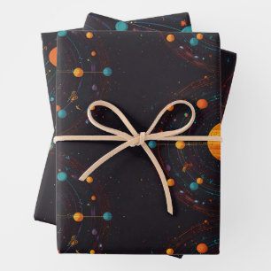 kosmische Orbit Geschenkpapier Set